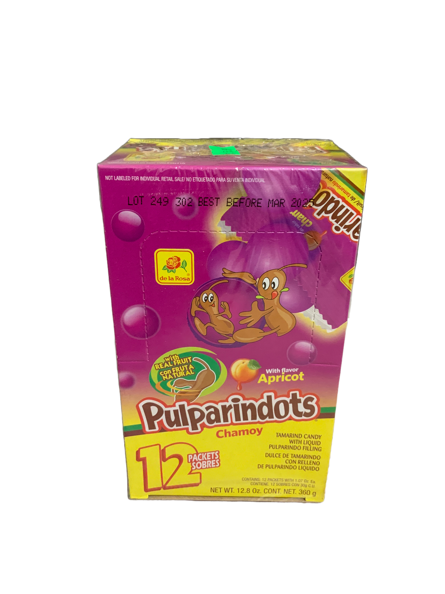 De La Rosa - Pulparindots Apricot Flavored and Chamoy 12ct 360g
