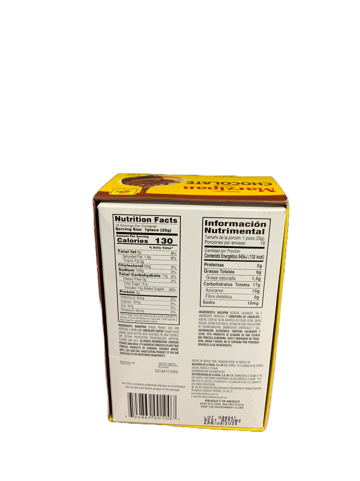 De La Rosa - Mazapan covered in chocolate 16pc 14.1oz
