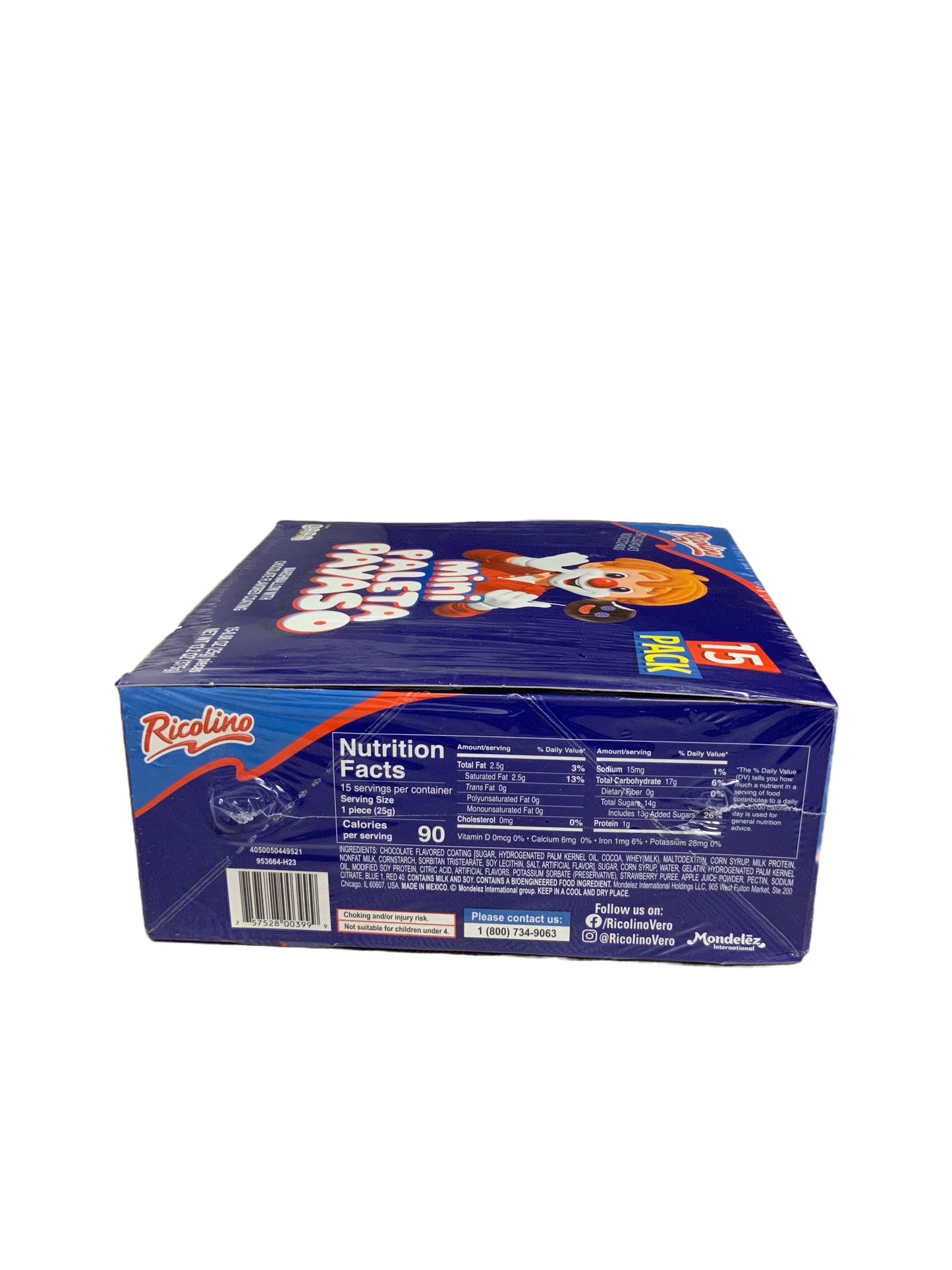Ricolino - Mini Paleta Payaso 15ct 375g