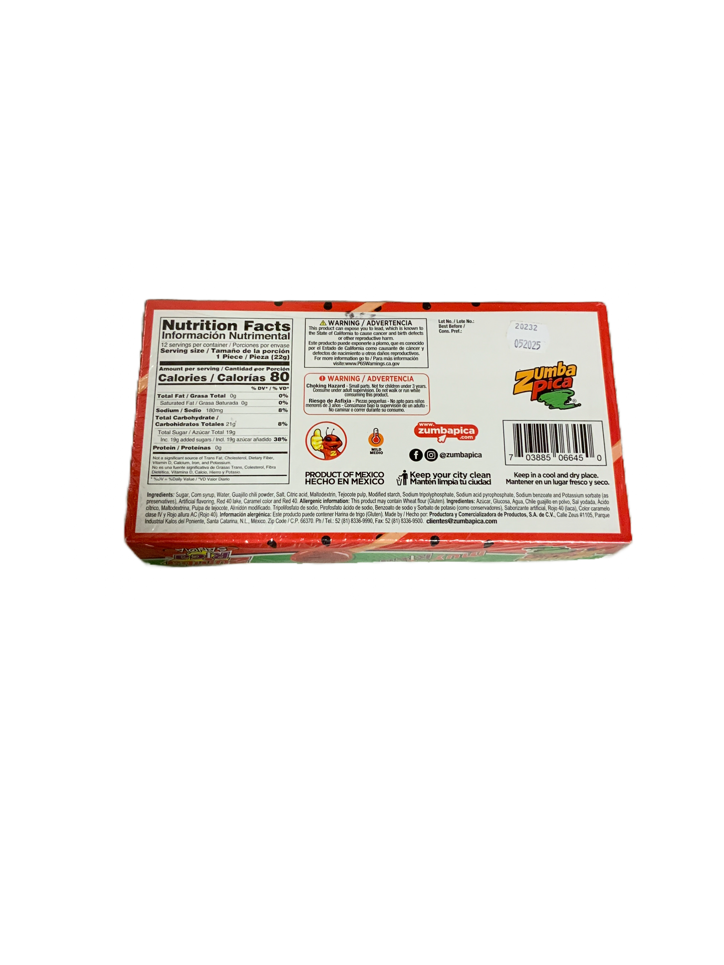 Zumba Pica - Rica Sandia 12pc 264g