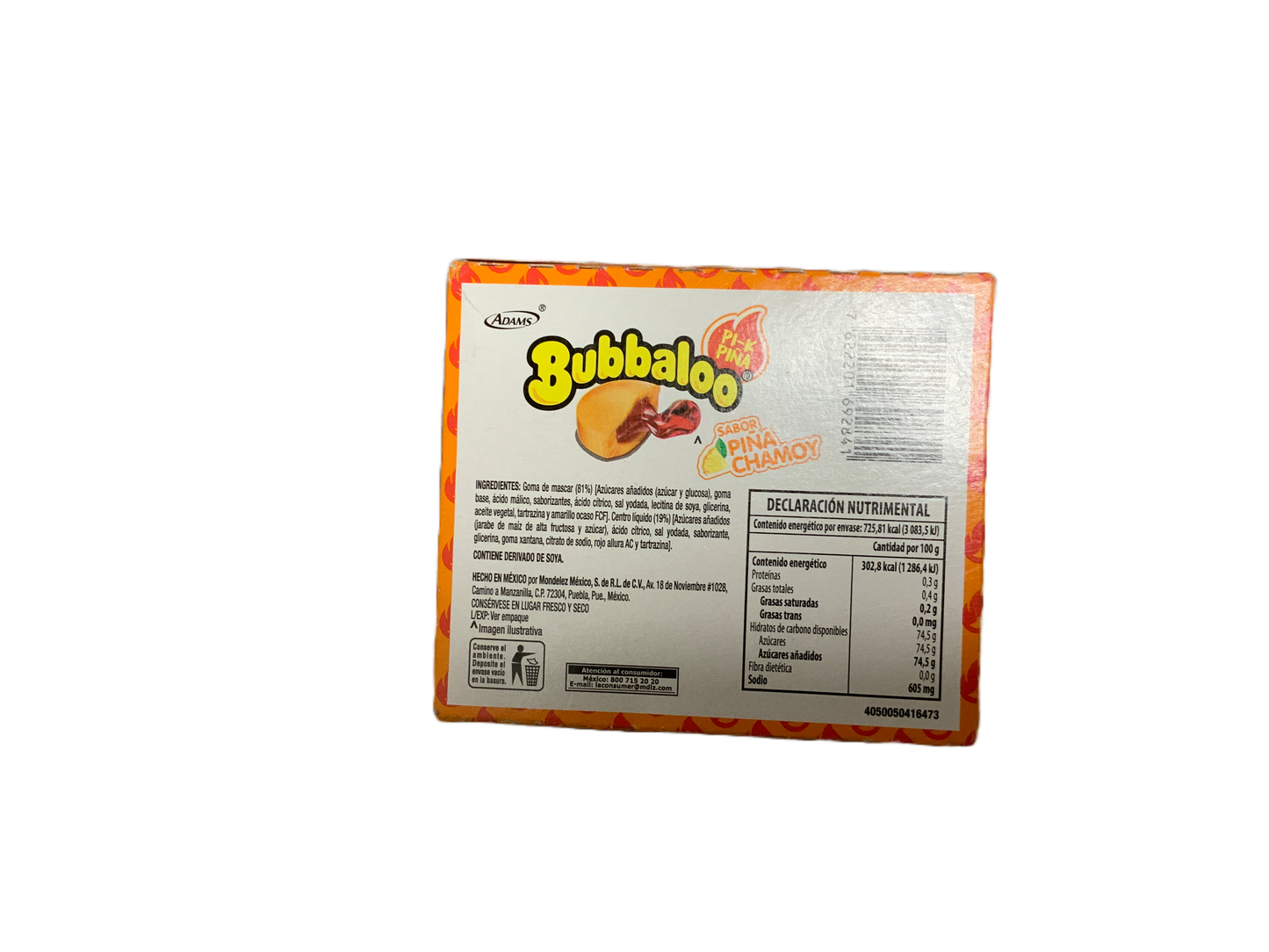 Bubbaloo - Sabor Pina Chamoy 47pc 239.7g