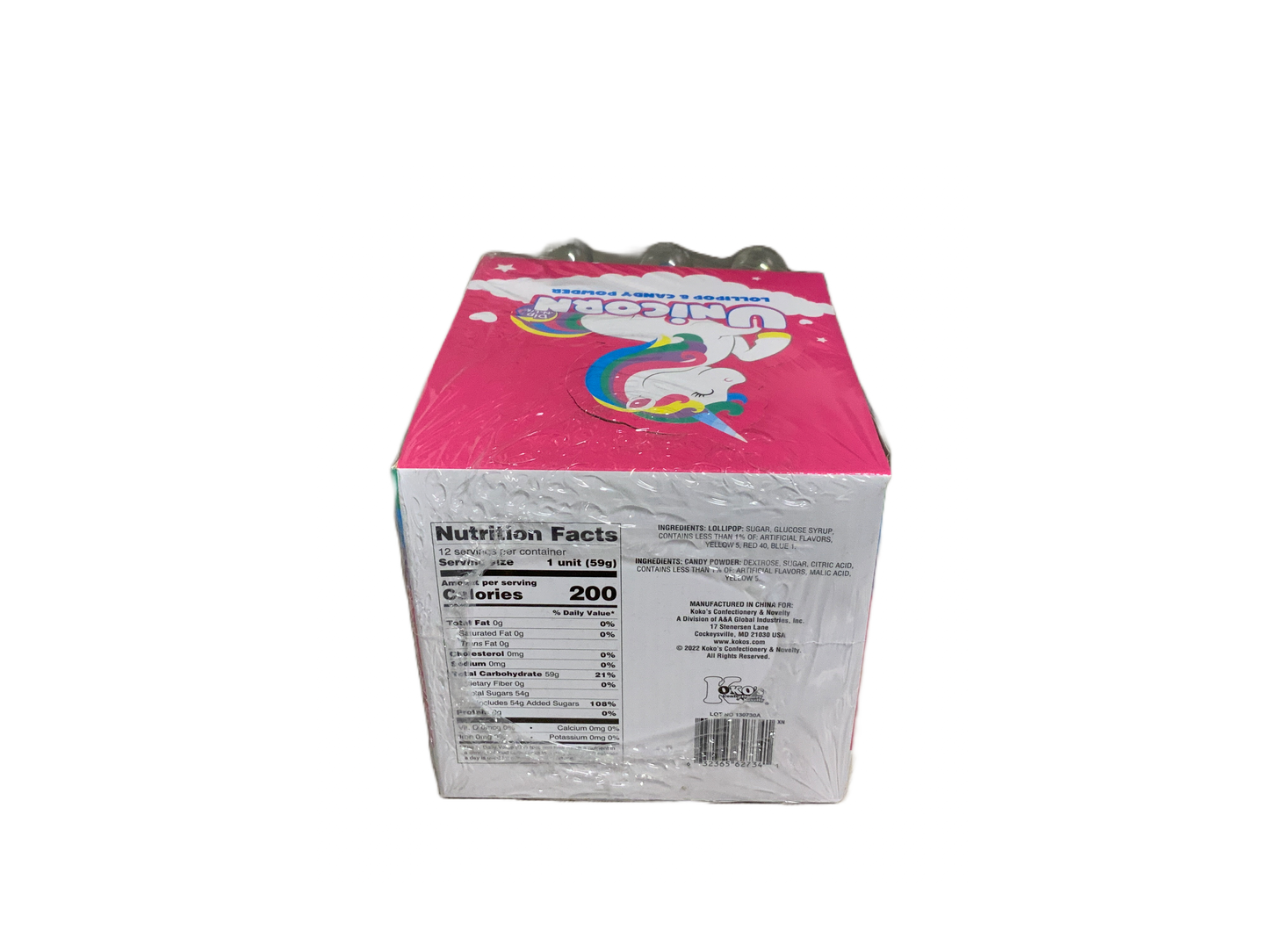 Koko’s - Unicorn Lollipop & Candy Powder 12ct 708g
