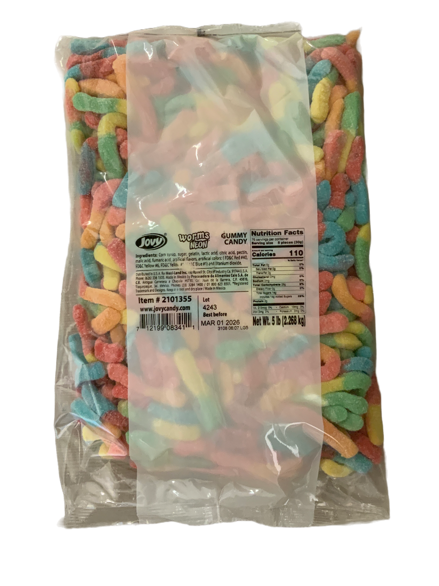 Jovy - Neon Worms 5 Lbs.