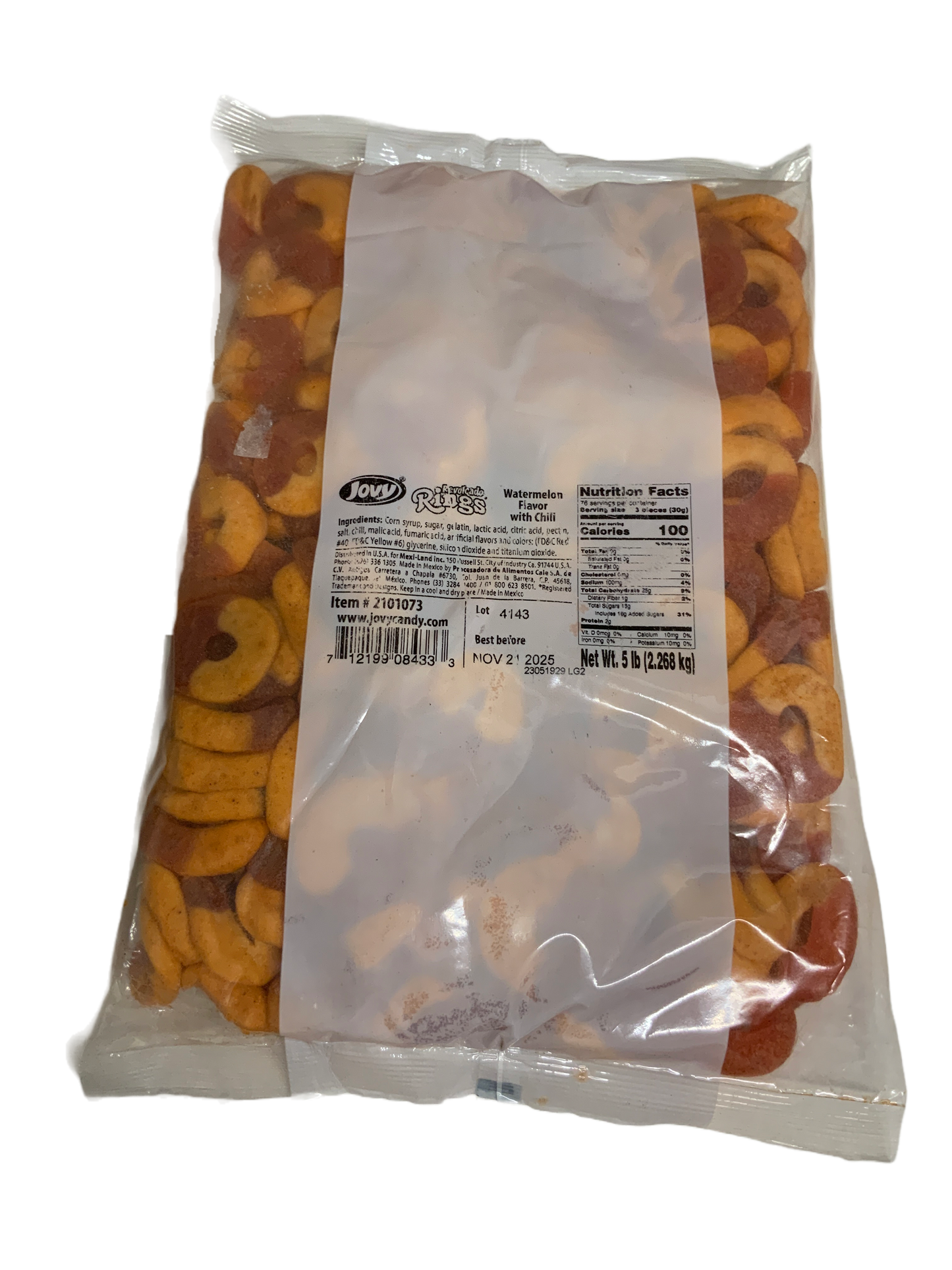 Jovy - Revolcado Watermelon with Chili Rings 5 Lbs