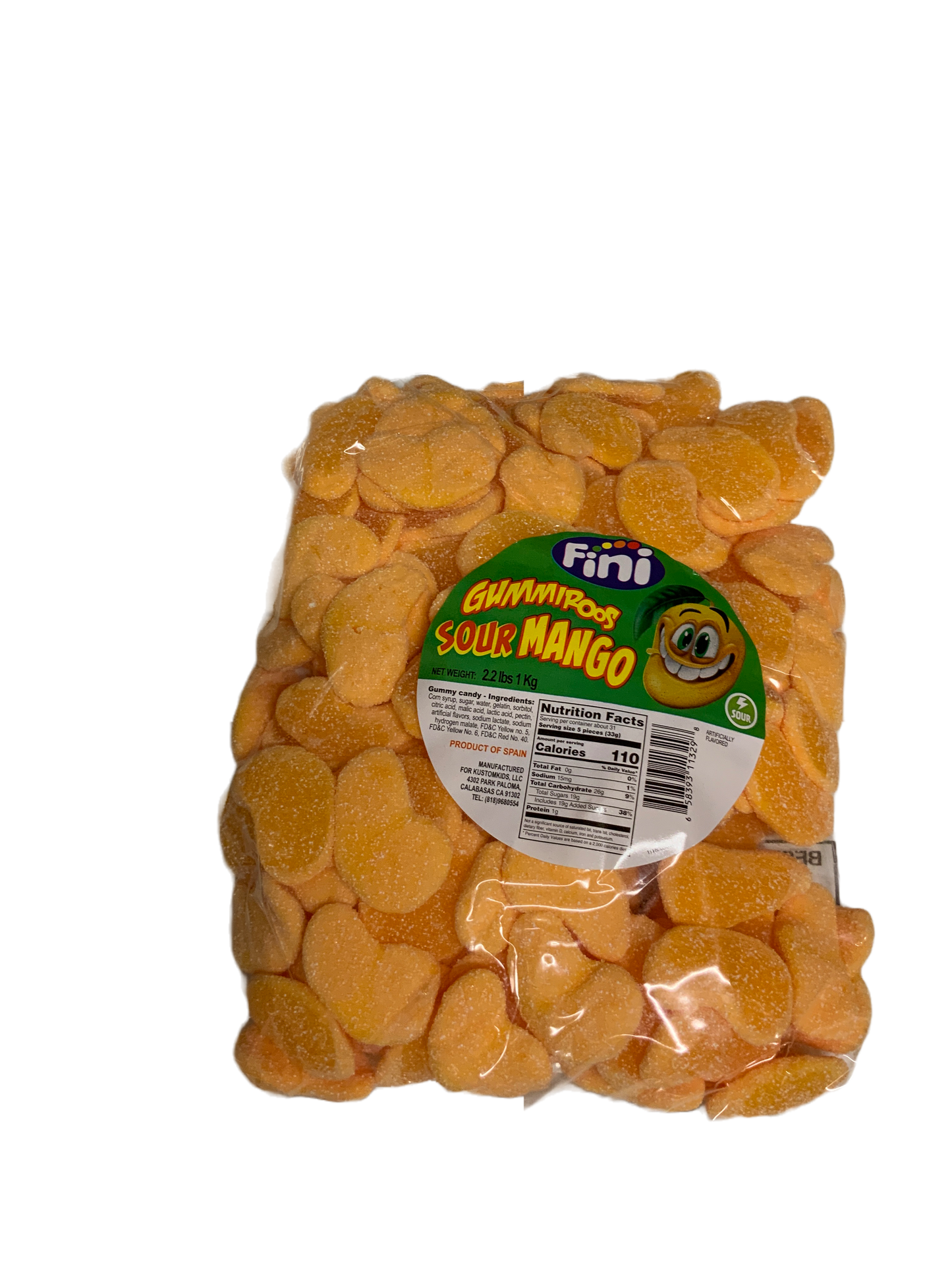 Fini - Gummiroos Sour Mango 2.2 Lbs