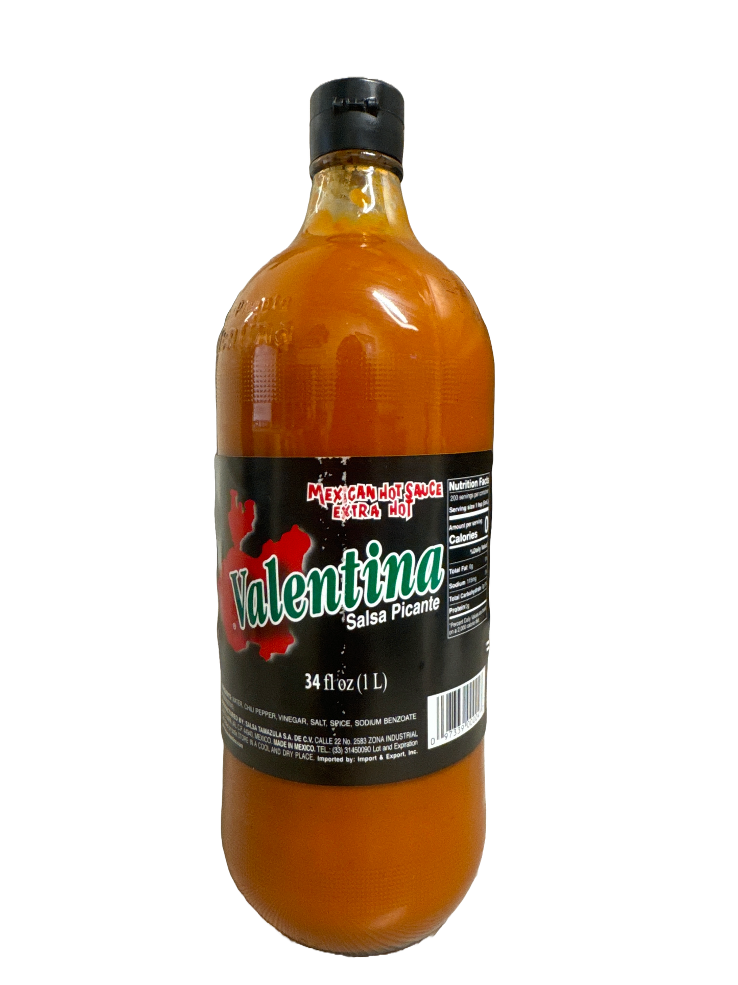 Valentina Mexican Extra Hot Salsa Picante: 34 fl oz