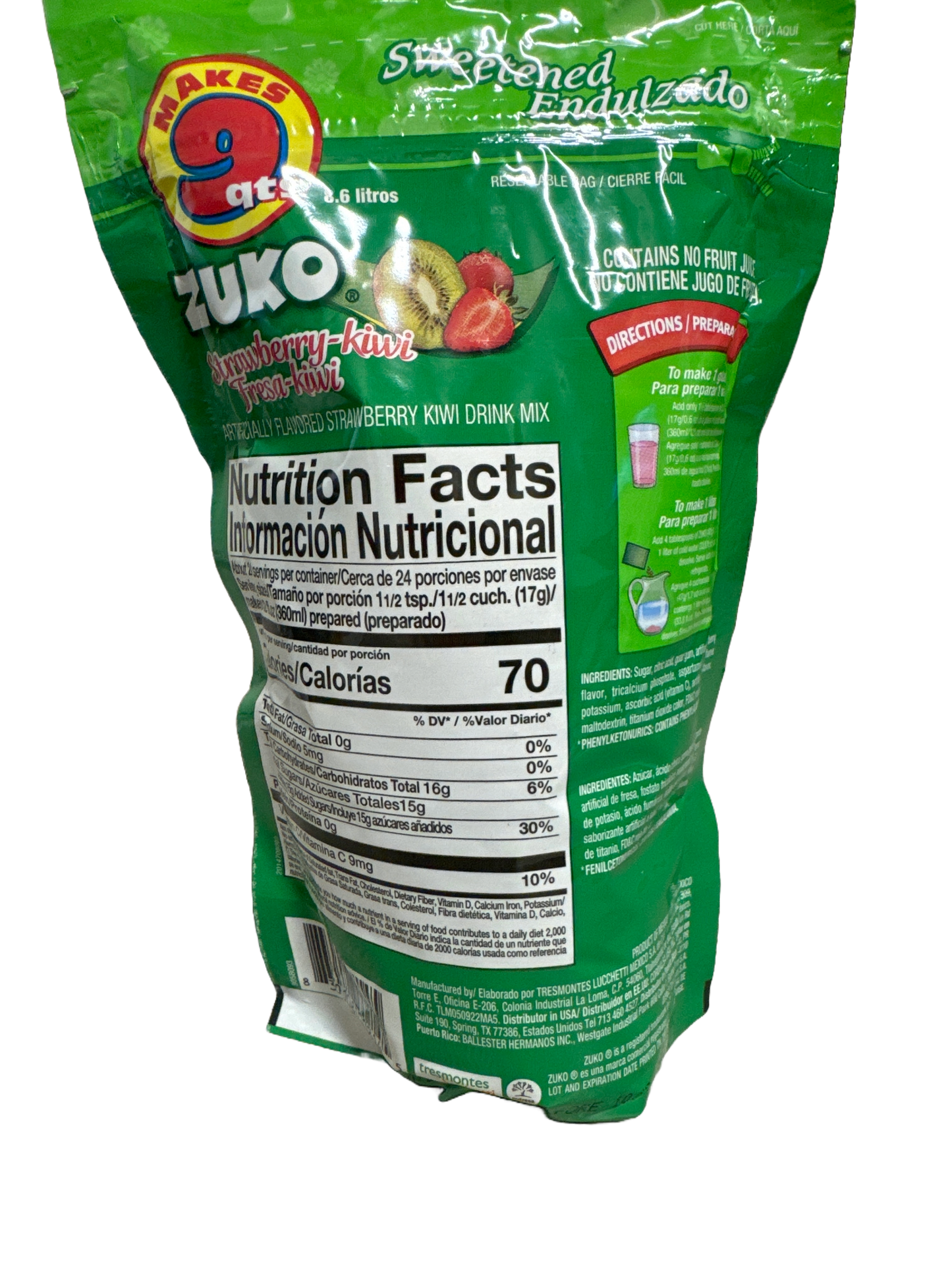 Zuko Strawberry Kiwi-Fresa Kiwi: