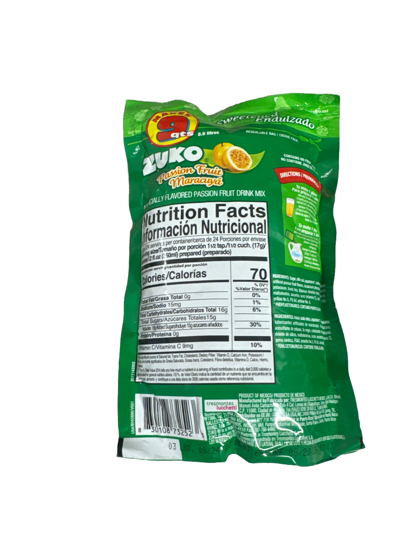 Zuko Passion Fruit-Maracuya: 400g