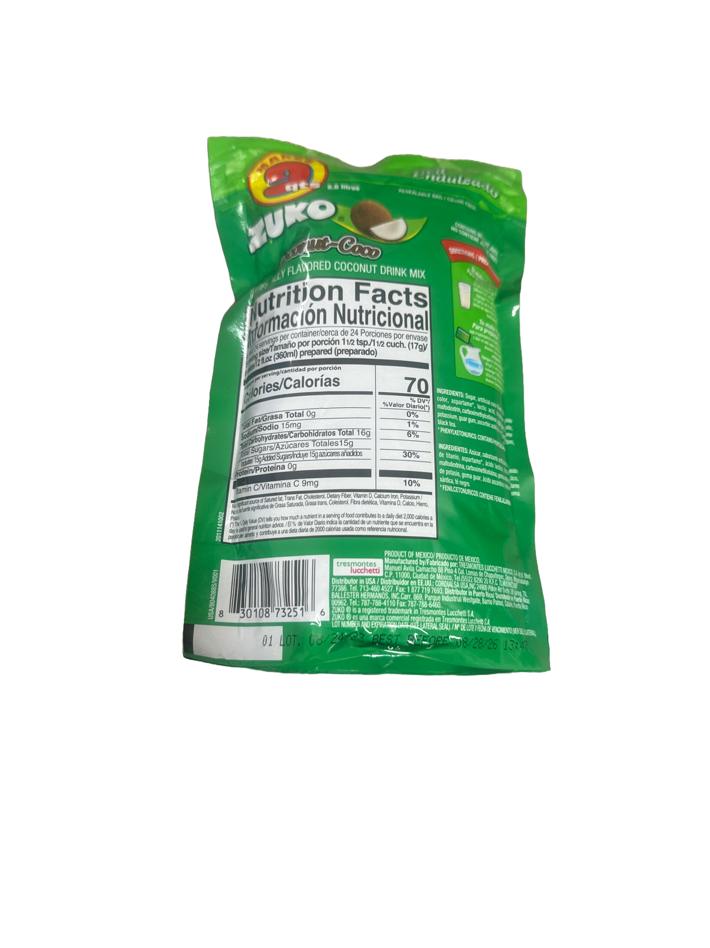 Zuko Coconut-Coco: 400g