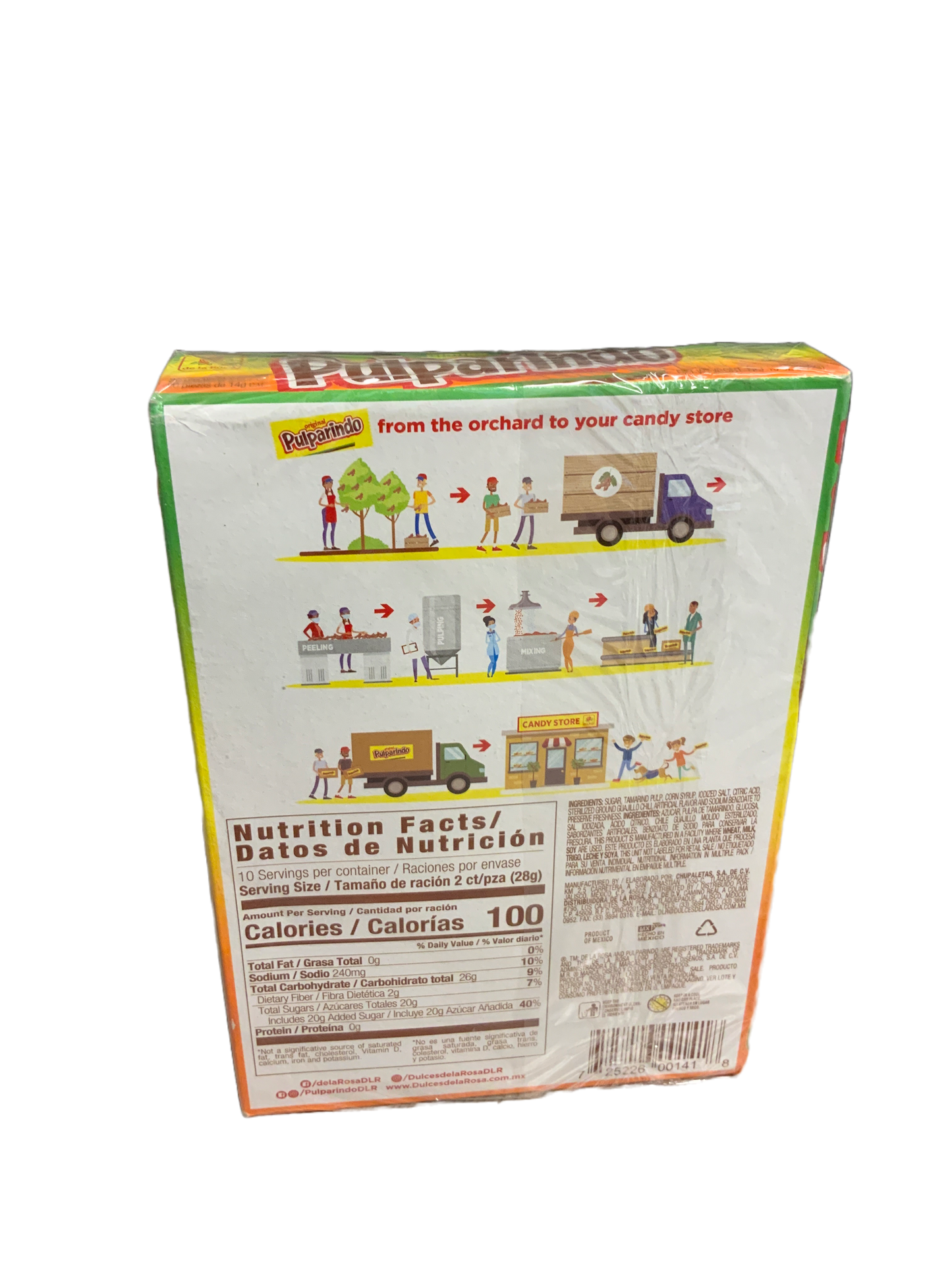 De La Rosa - Pulparindo Mango Flavored/Mango Bar 20ct 280g