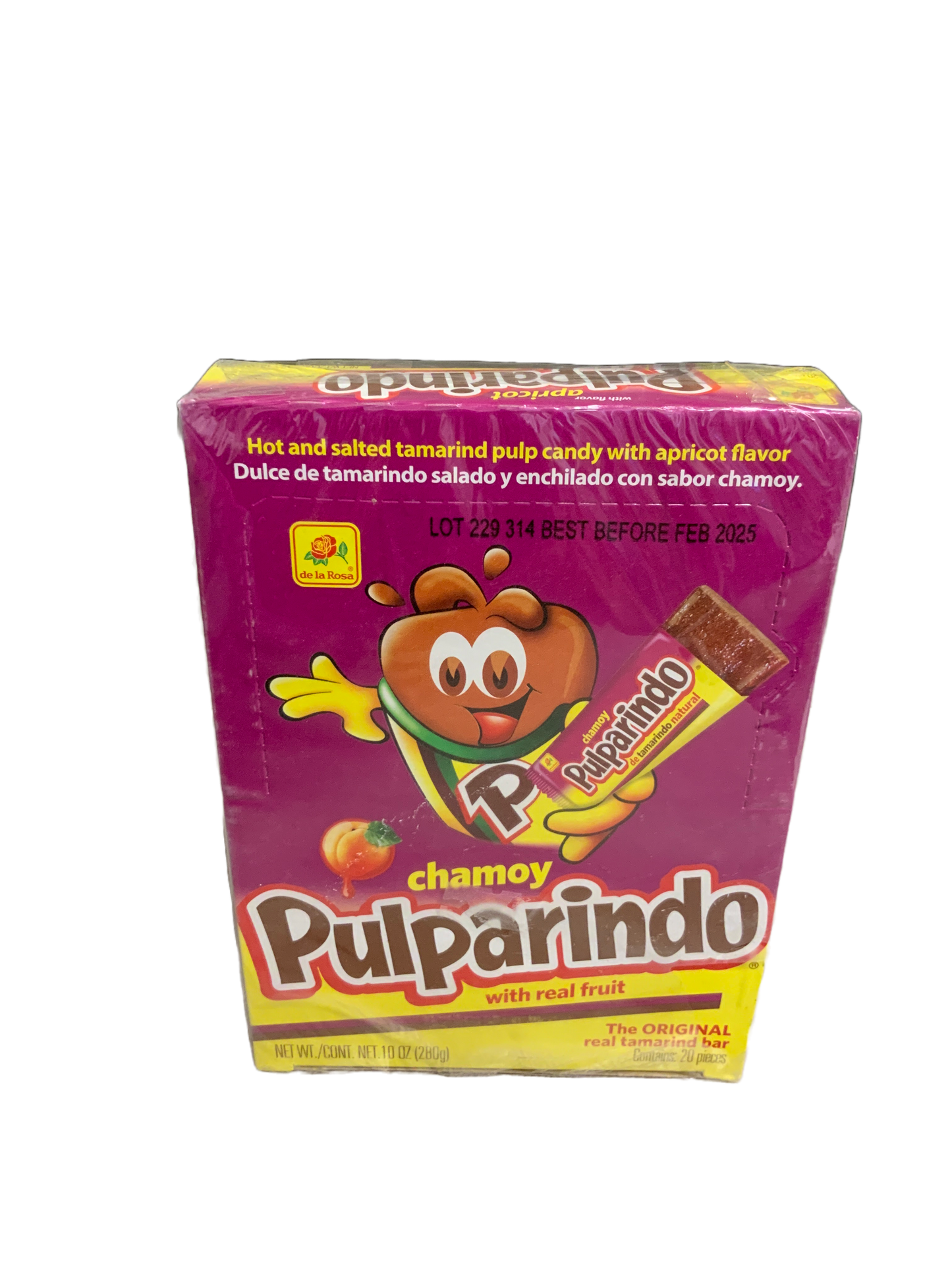 De La Rosa - Chamoy Apricot Pulparindo Bar 20 A ct 280g