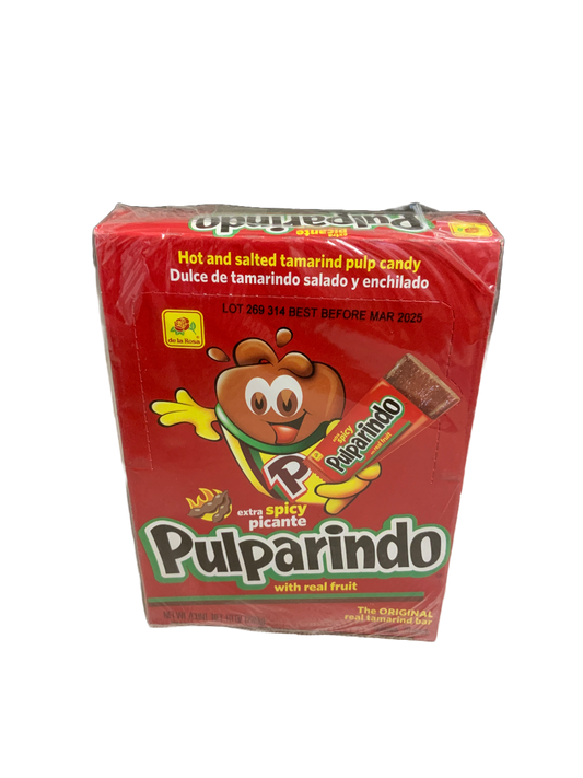 De La Rosa - Pulparindo Bar Extra Spicy/Picante 20pc 280g