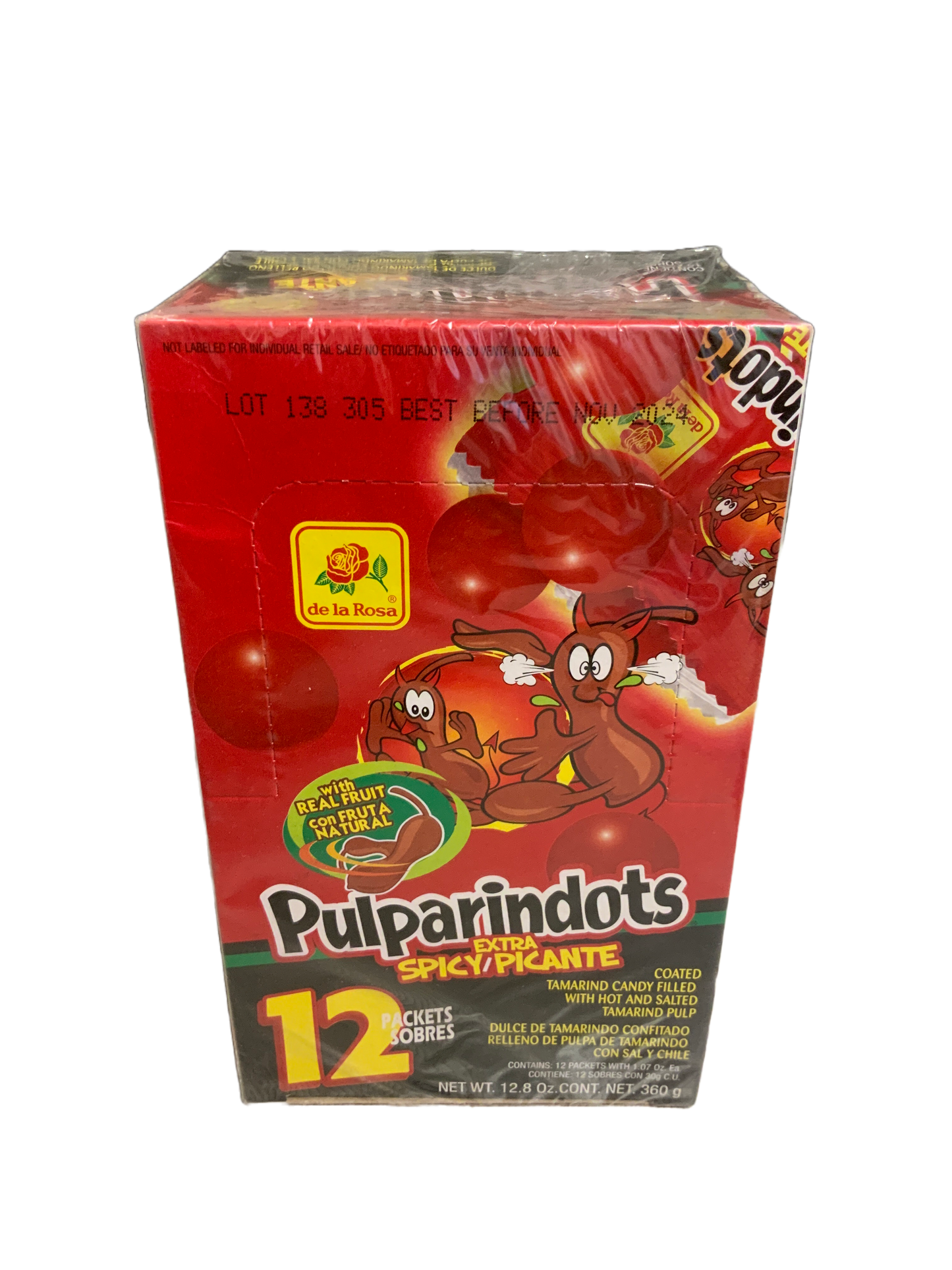 De La Rosa - Pulparindots Extra Spicy/Picante 12ct 360g