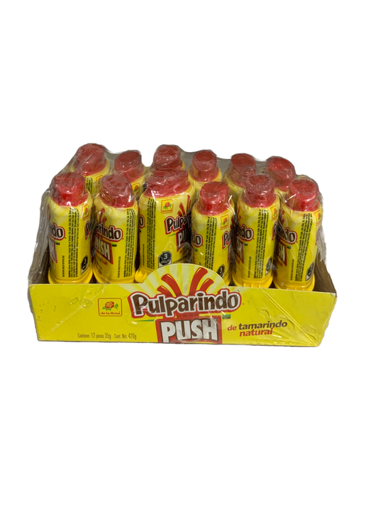 De La Rosa - Pulparindo Push Tamarind flavor/de tamarind 12ct 420g