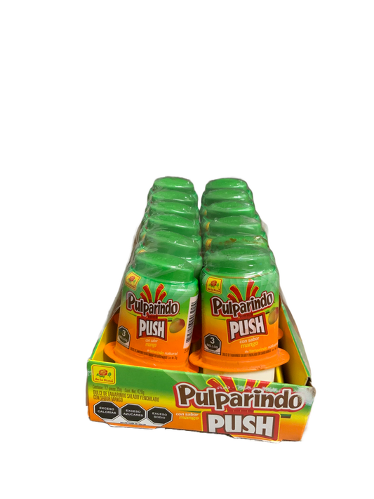 De La Rosa - Pulparindo Push Mango Flavor/Sabor mango 12ct 420g