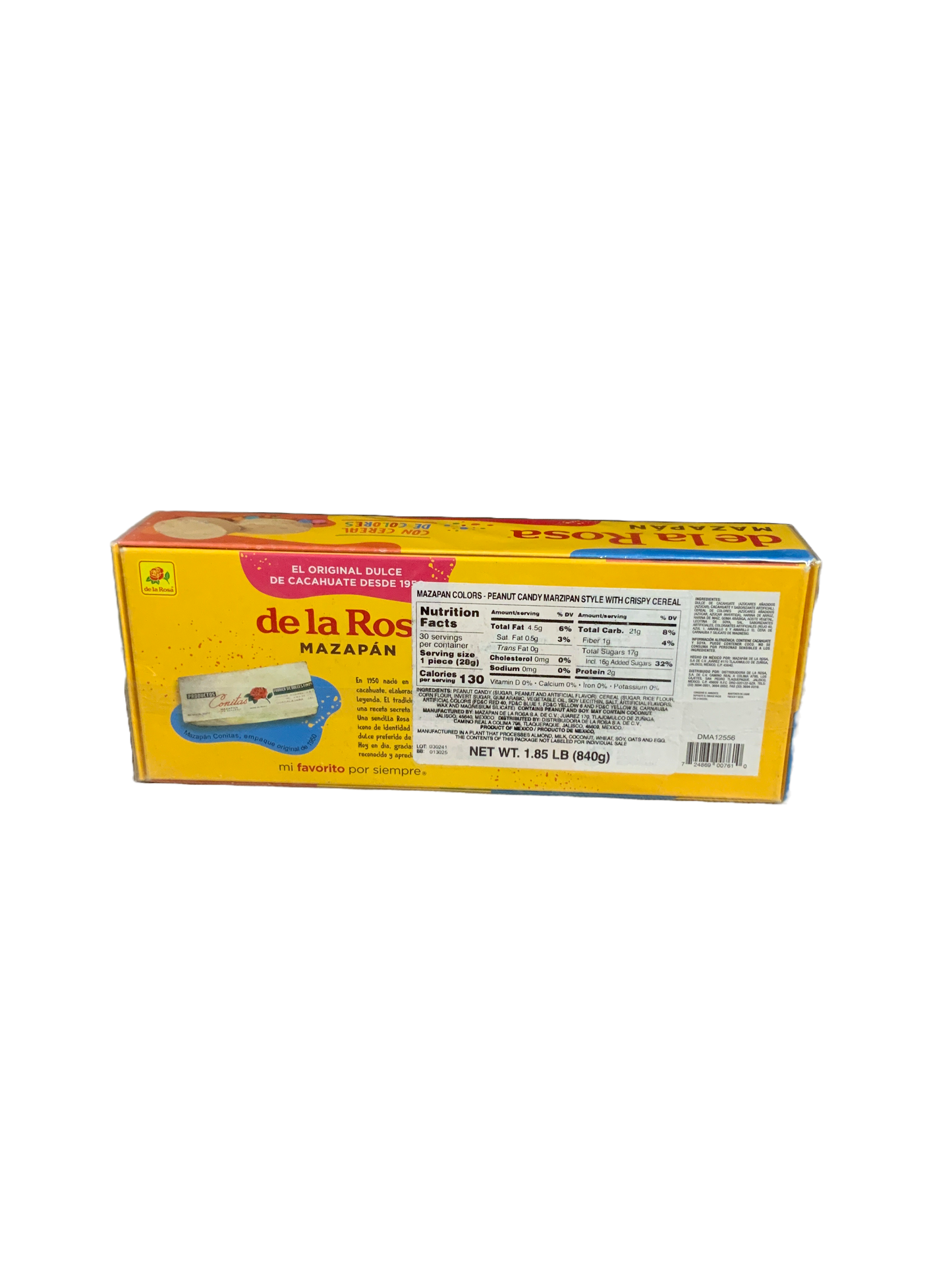 De La Rosa - Mazapan with colored cereal/Mazapan con cereal de colored 30ct 840g