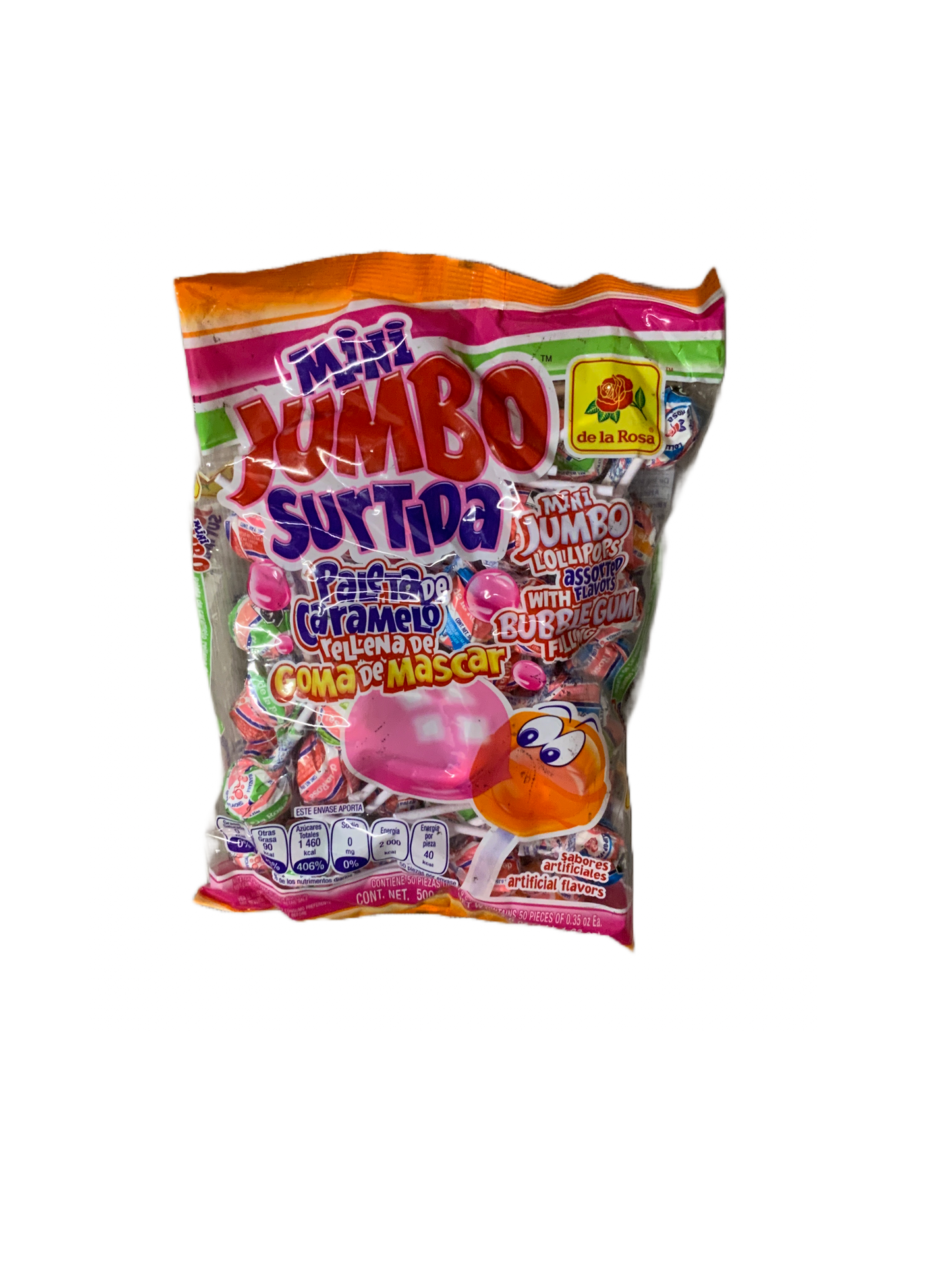 De La Rosa - Mini Jumbo Surtido/Mini Jumbo Lollipops 50pc