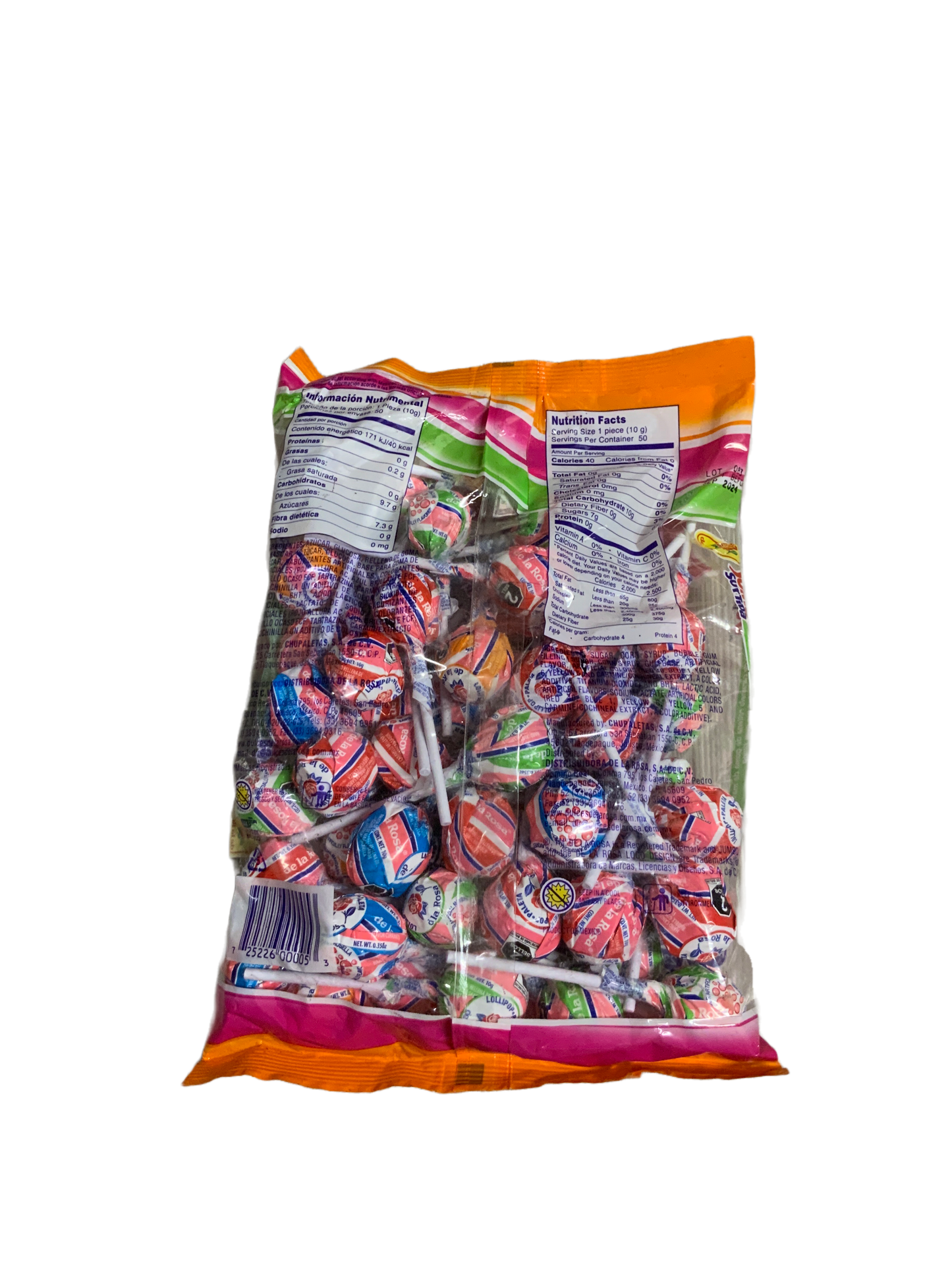 De La Rosa - Mini Jumbo Surtido/Mini Jumbo Lollipops 50pc