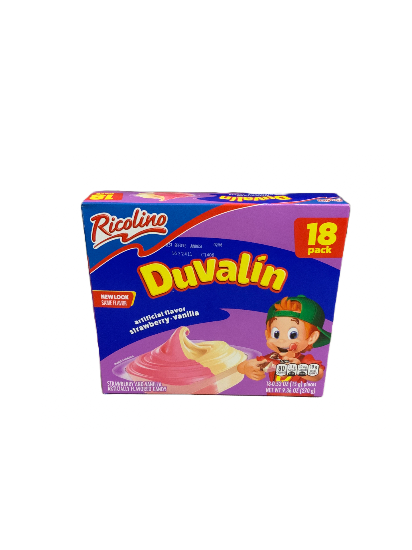 Ricolino - Davalin Strawberry and Vanilla 18ct 270g