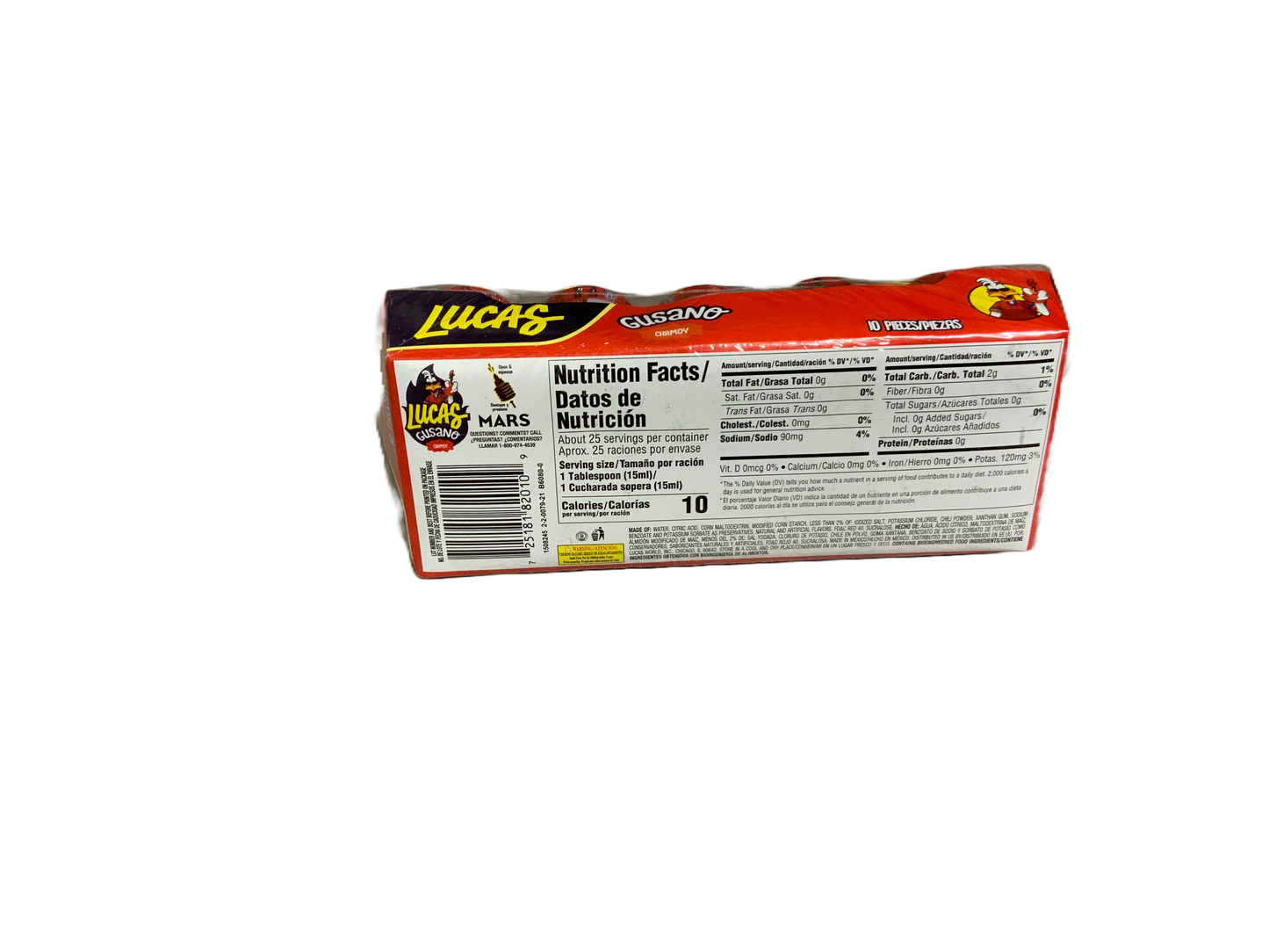 Lucas - Gusano Chamoy 10 pc 360g