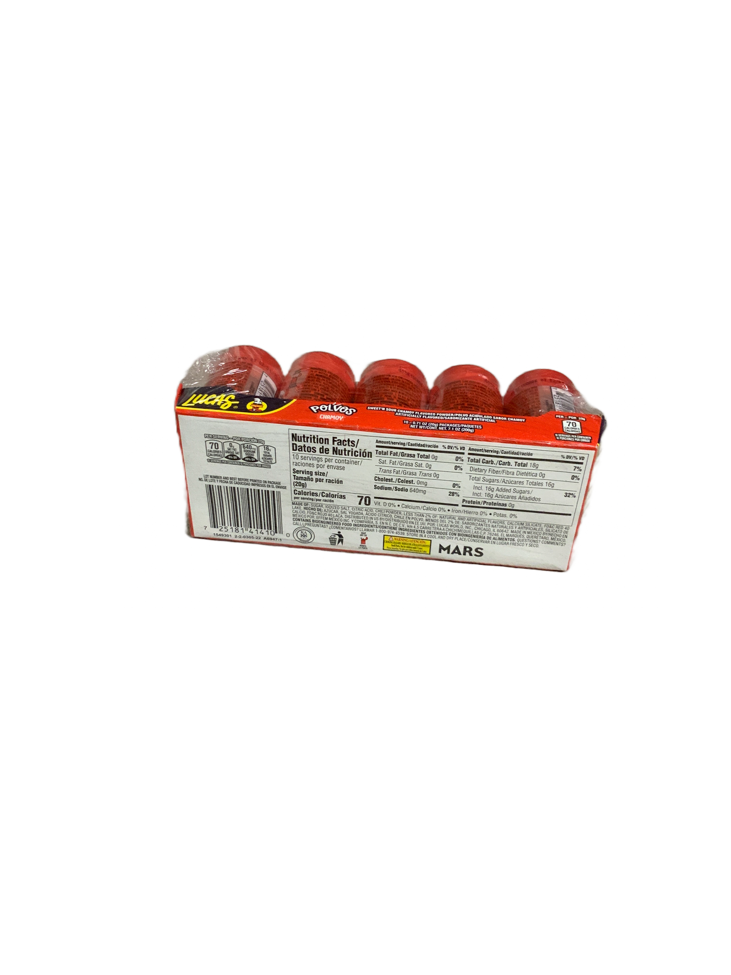 Lucas - Polvos Chamoy 10 pc 200g