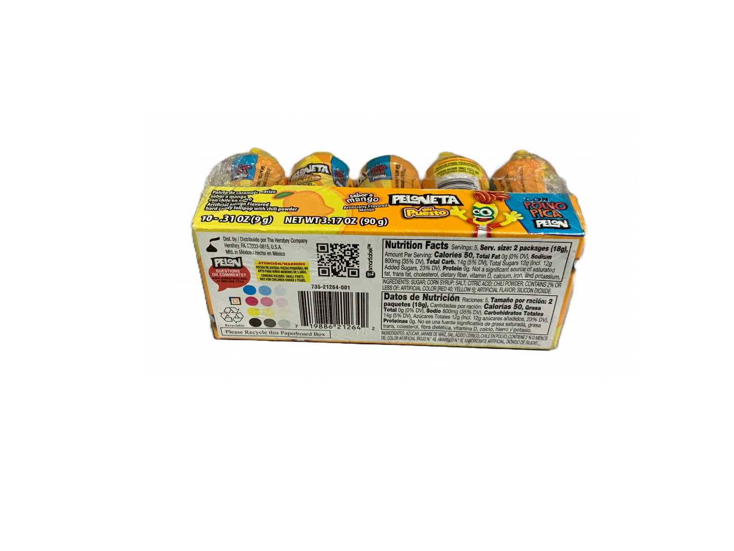 Pelon - Peloneta del Puesto Sabor a Mango 10ct 0.31g