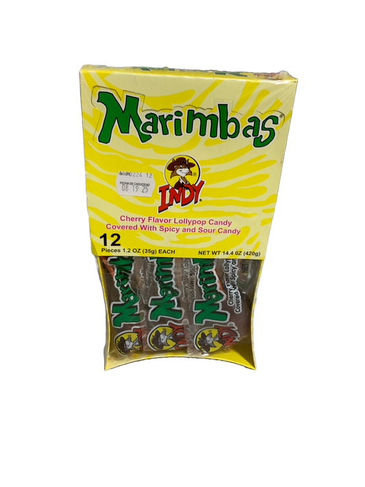 Indy - Marimbas Lollipops 12pc 35g