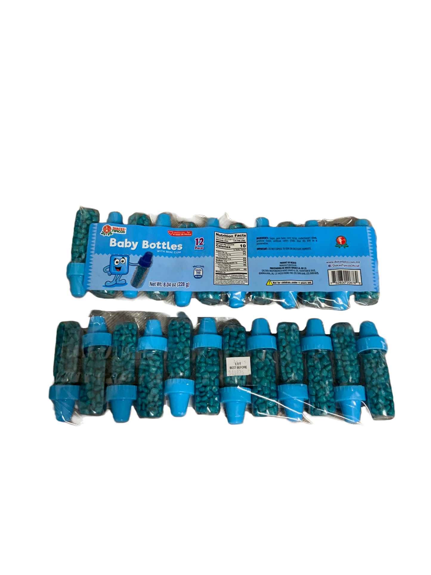 Dulces Tipicos - Baby Bottles with Mini Gum 12 pc 228g