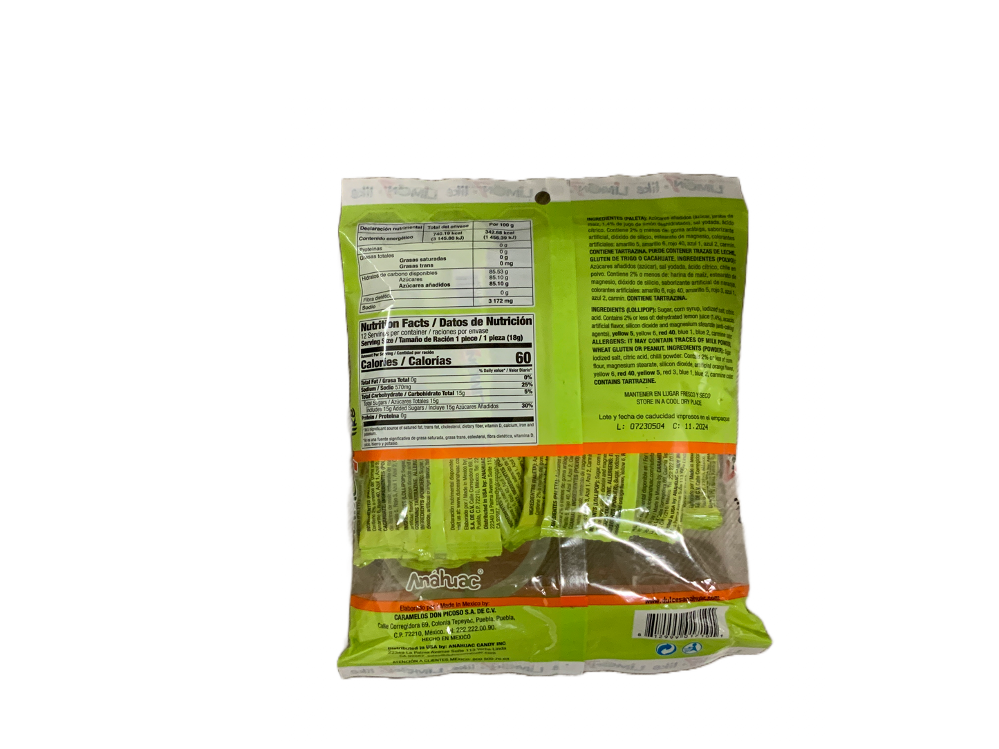 Anahuac - Limon 7 con Polvo Chipileta 12pc 7.6oz