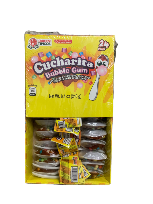 Dulces Tipicos - Cucharita Bubble Gum 24pc 240g