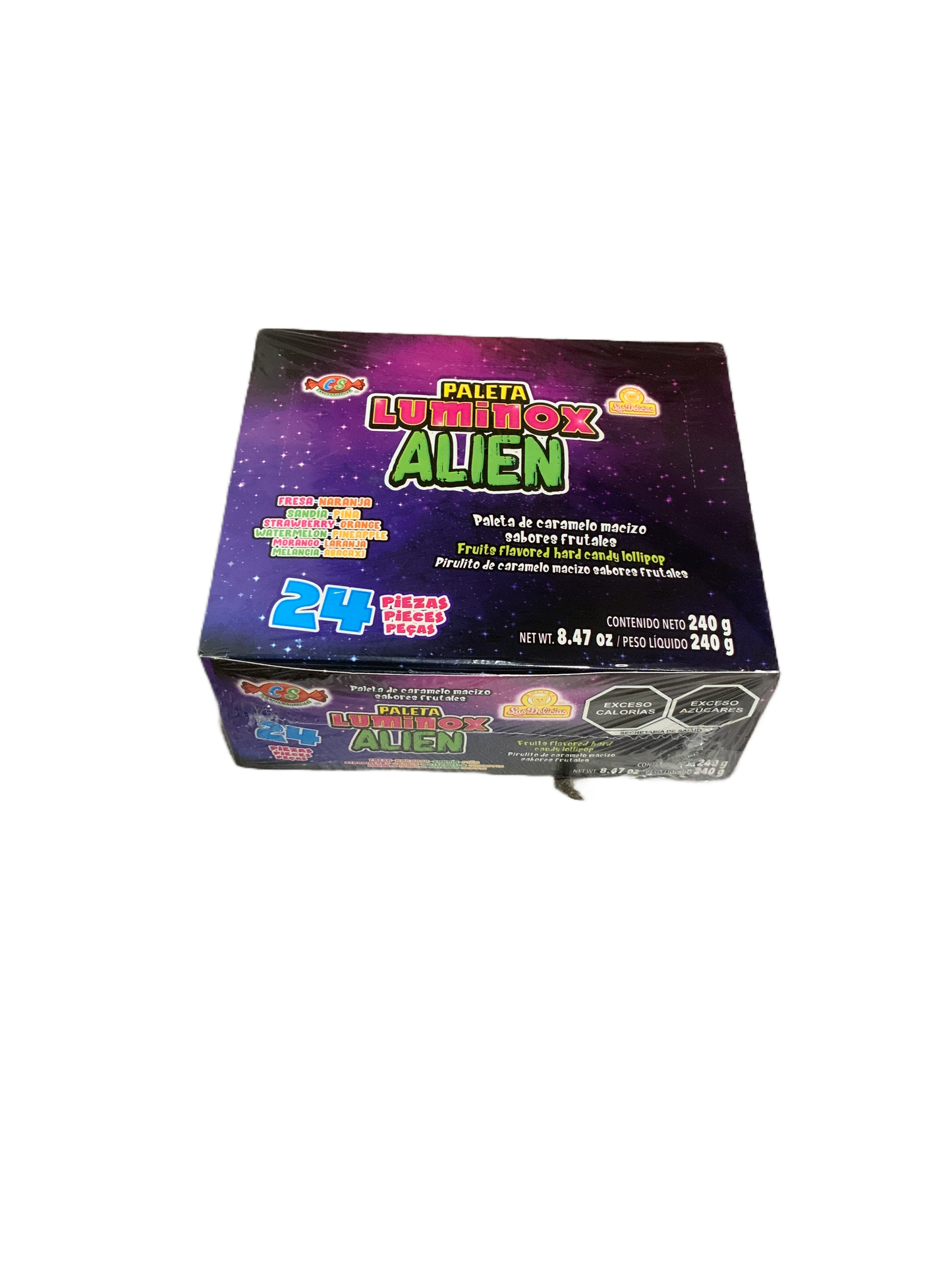 Las Delicias - Paleta Luminox Alien 24 pc 240g