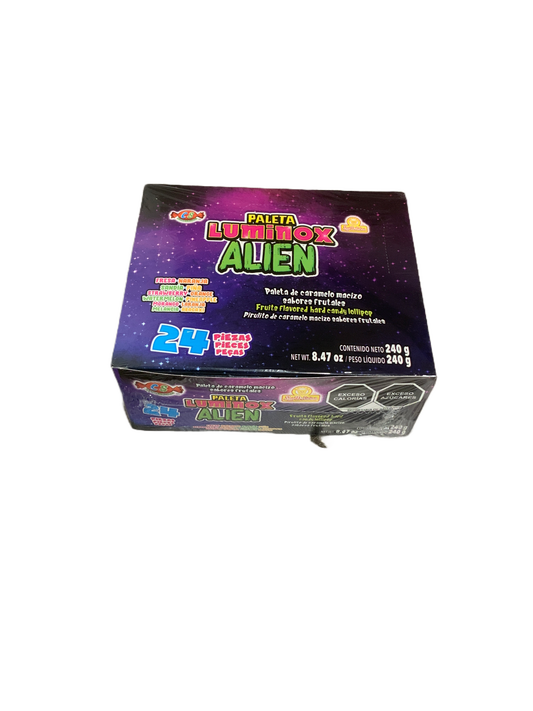 Las Delicias - Paleta Luminox Alien 24 pc 240g
