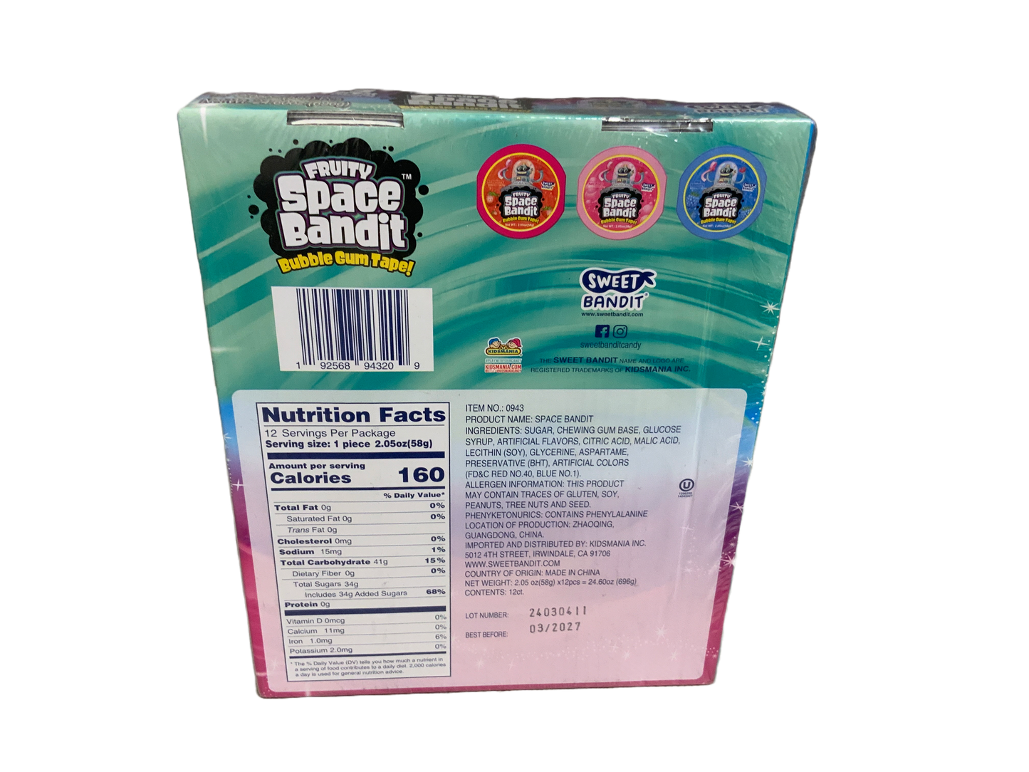 Kid’s Mania - Fruity Space Bandit 12ct 696g