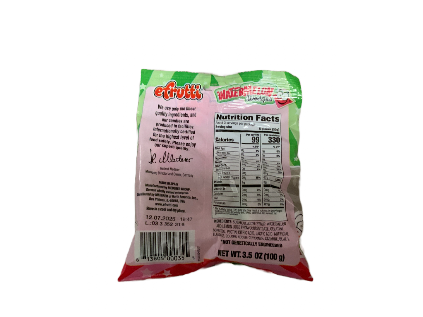 Efrutti - Watermelon Wedges 100g