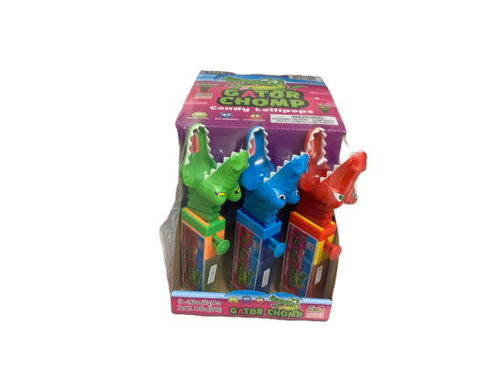 Kids Mania - Gator Chomp Candy Lollipops 12ct 204g