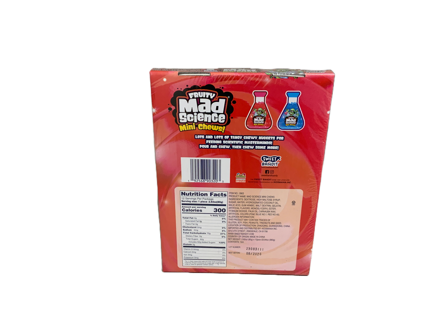 Kids Mania - Fruity Mad Science Mini Chews 12ct 960g