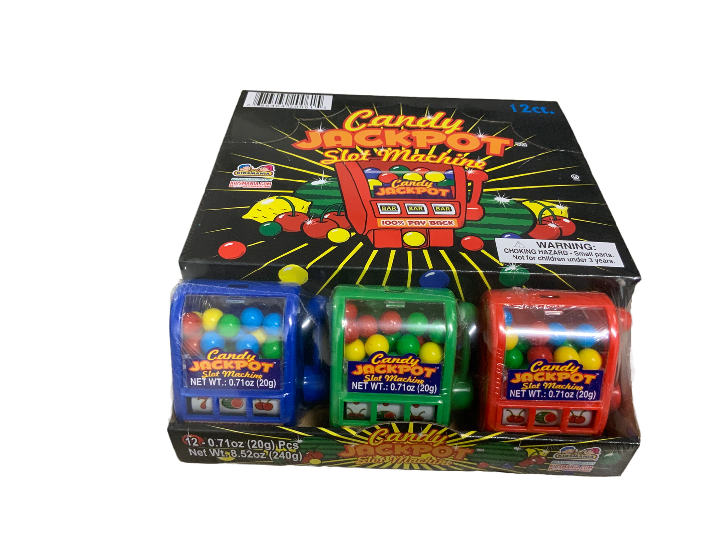 Kids Mania - Candy Jackpot Slot Machine 12ct 240g