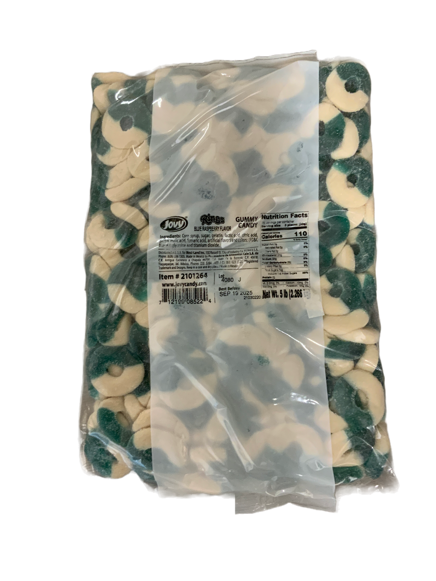 Jovy - Blue Raspberry Flavor Rings 5 Lbs