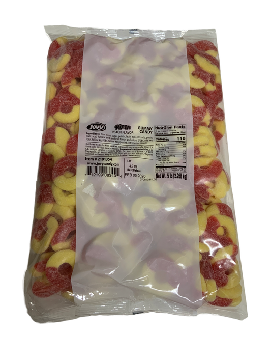 Jovy - Peach Flavor Rings 5 Lbs
