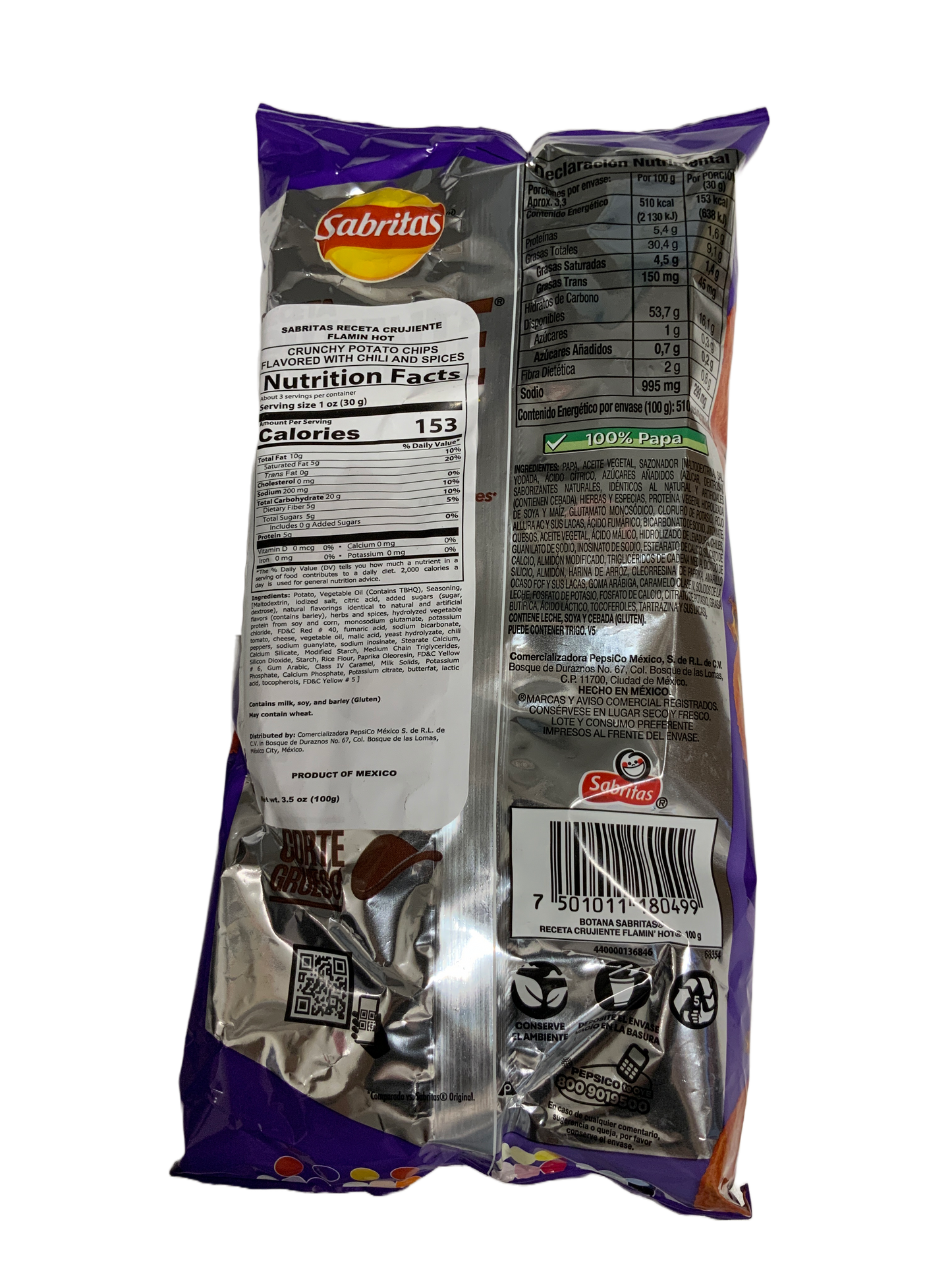 Sabritas Mexicans - Crujiente Flamin Hot 100 g