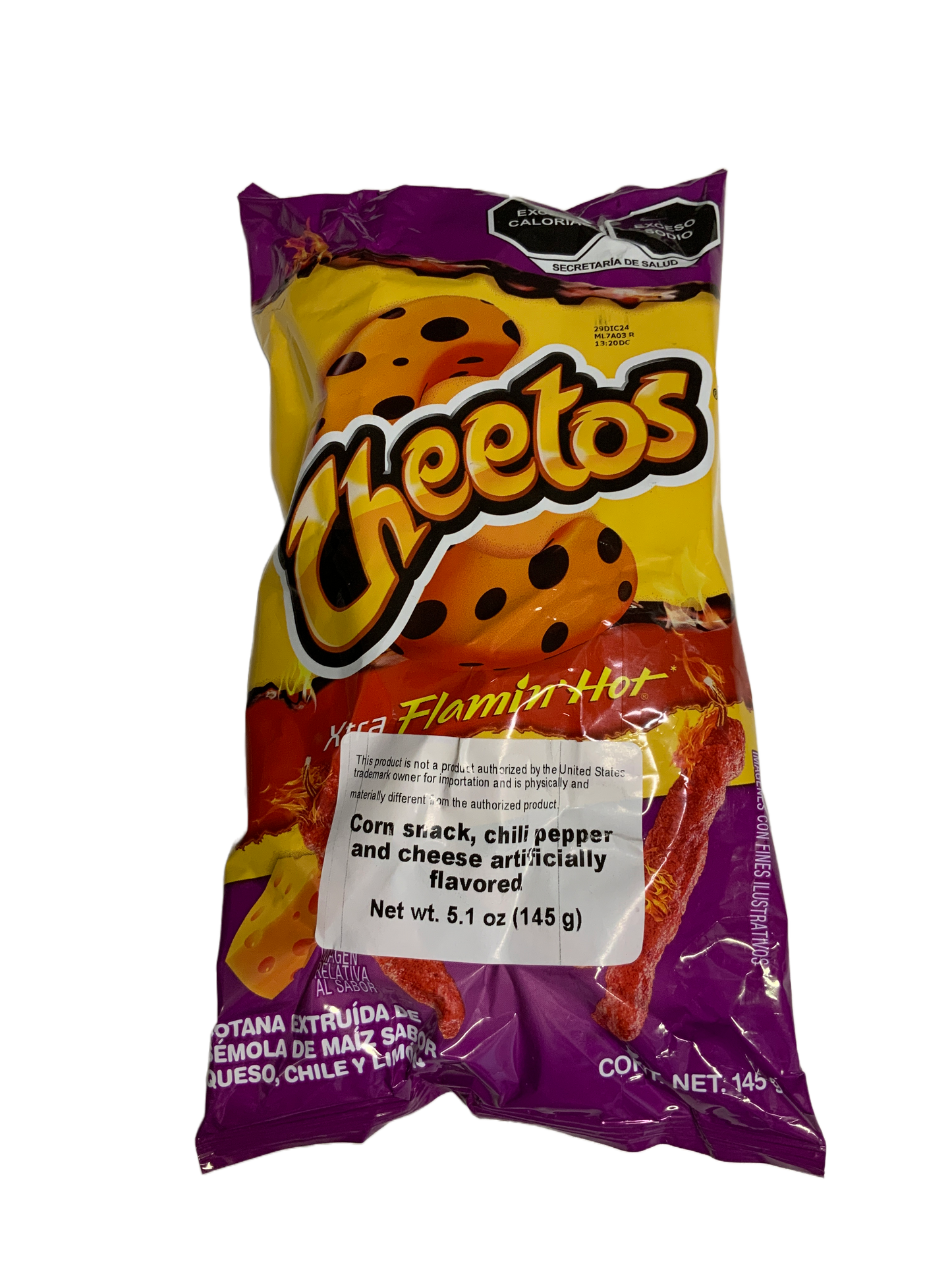 Sabritas Mexican - Cheetos Xtra Flamin Hot 5.1 oz
