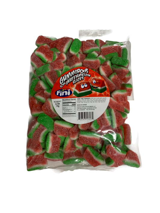 Fini - Sour Watermelon Slices Gummiroos 2.2 Lbs
