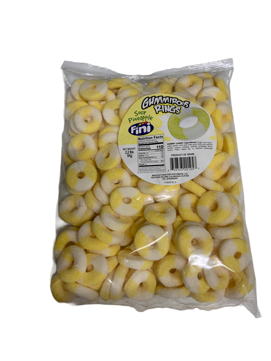 Fini - Sour Pineapple Gummiroos 2.2 Lbs