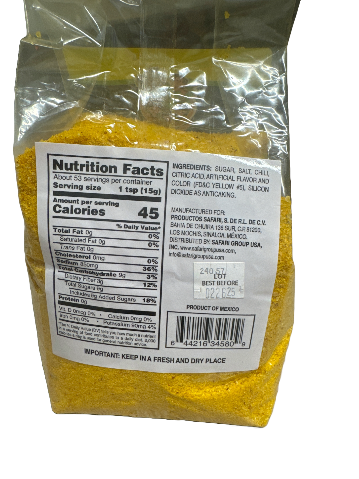 Safari Changuipolvo Mango: 800g
