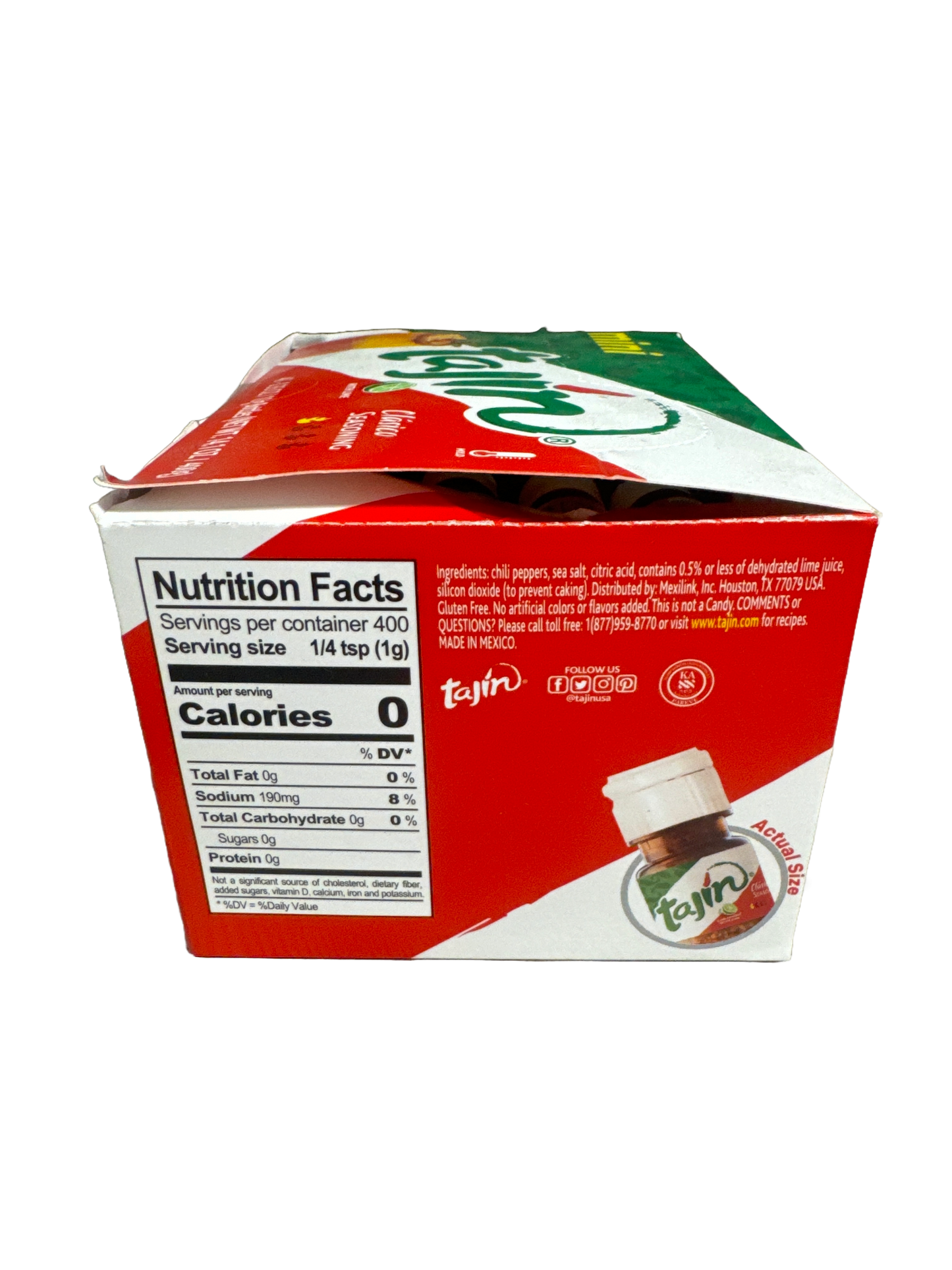 Mini Tajín Clásico seasoning Box: 40pc - 10g Bottles