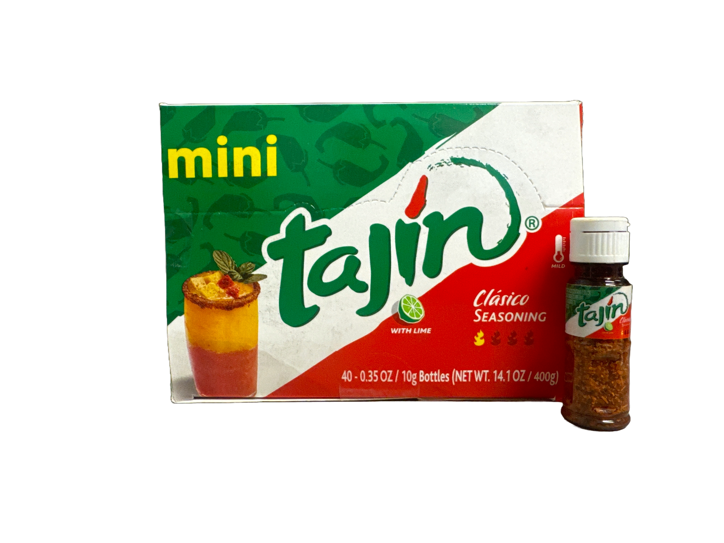 Mini Tajín Clásico seasoning Box: 40pc - 10g Bottles