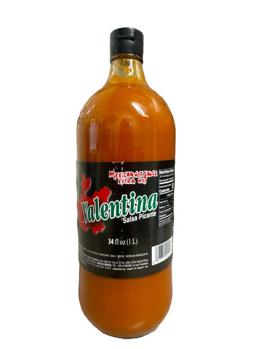 Valentina Mexican Extra Hot Salsa Picante: 34 fl oz