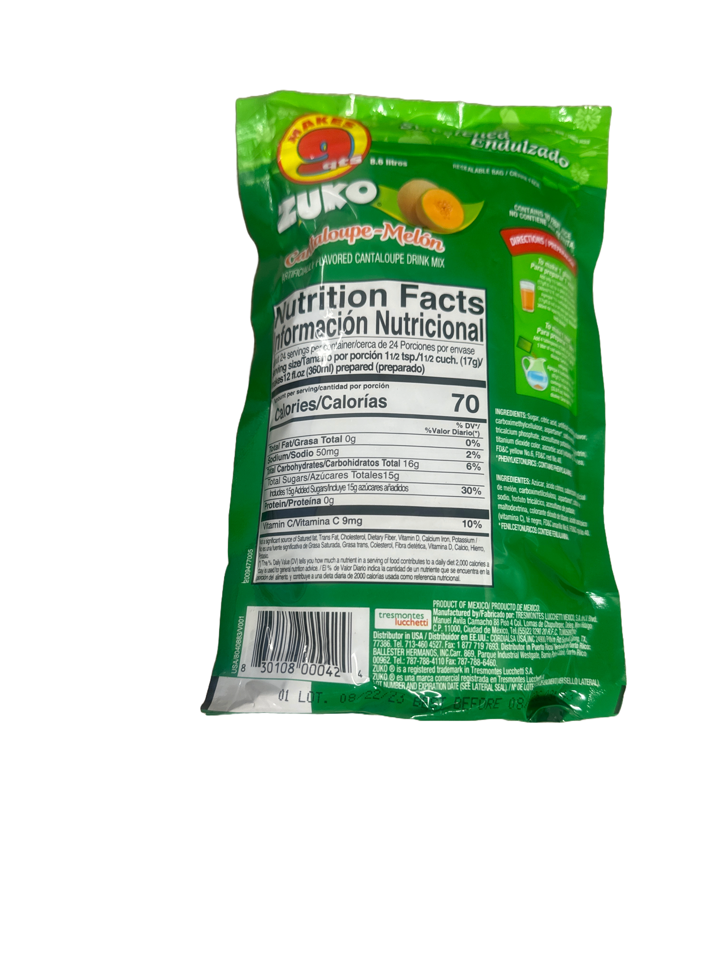 Zuko Cantaloupe-Melon: 400g